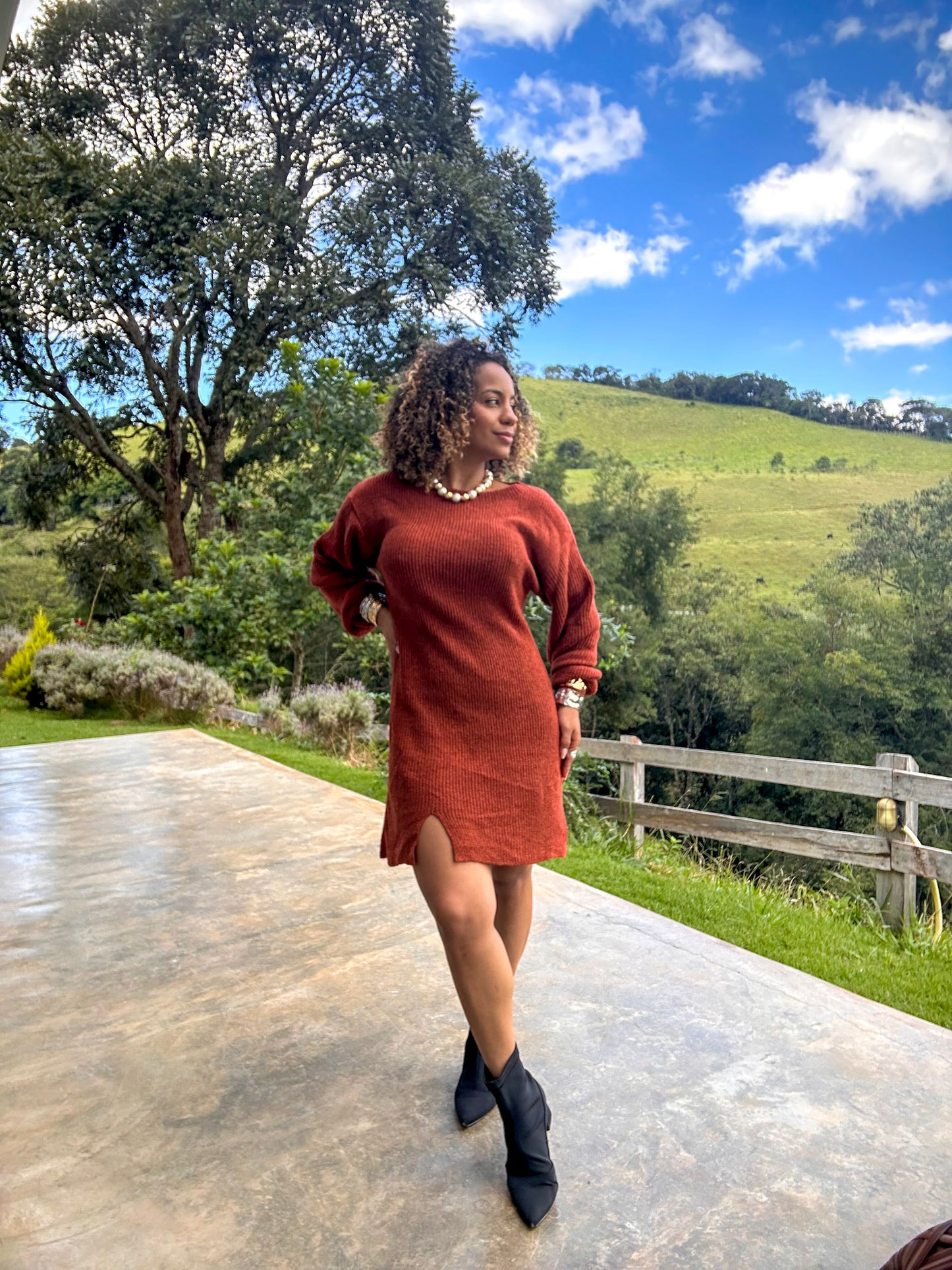 Vestido Jasmim mousse