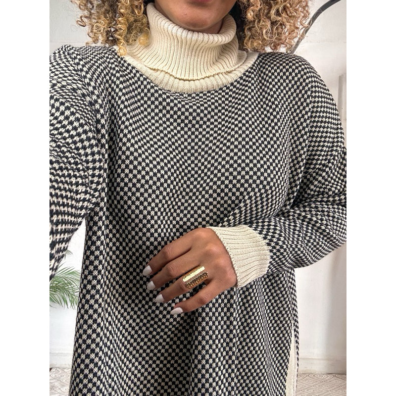poncho tricot inverno gola alta PROMO