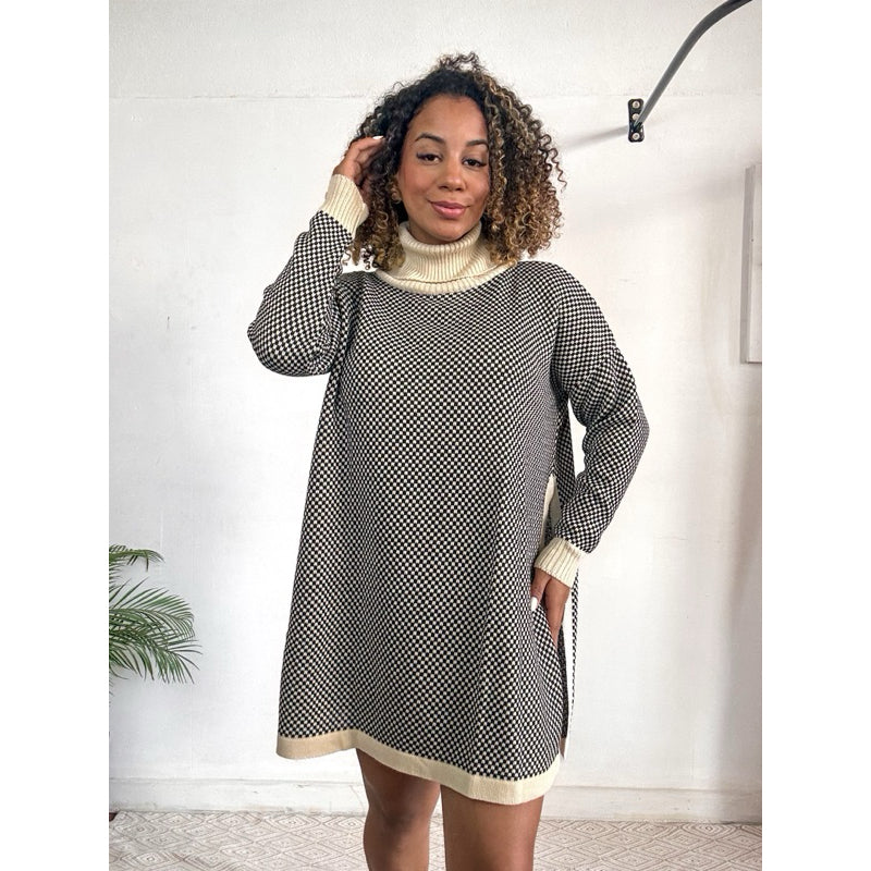 poncho tricot inverno gola alta PROMO
