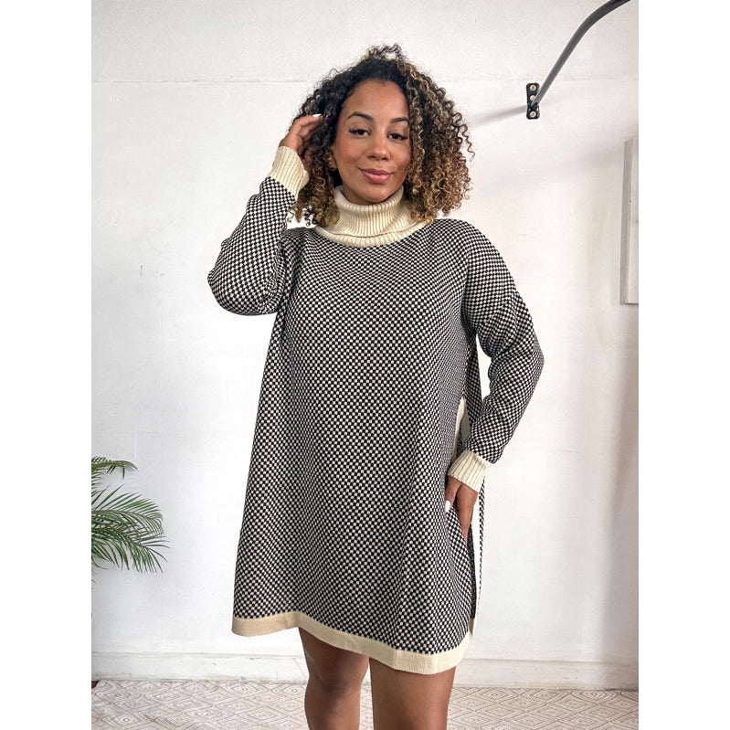 poncho tricot inverno gola alta PROMO