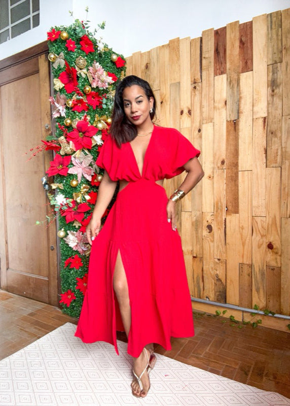 Vestido Mídi Longo com fenda do  P ao G2 Plus Size