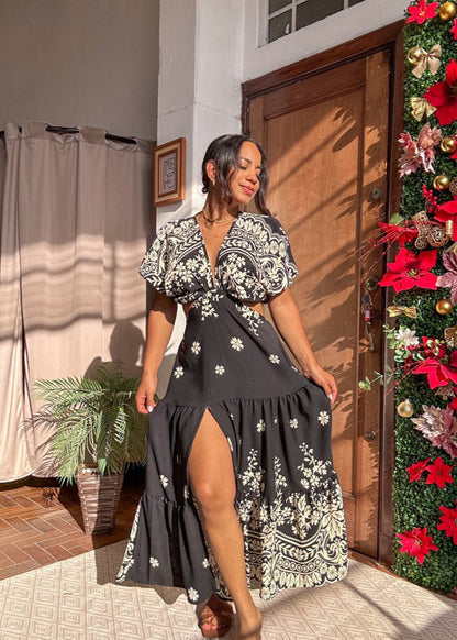 Vestido Mídi Longo com fenda do  P ao G2 Plus Size