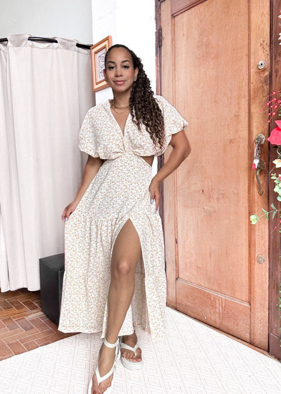 Vestido Mídi Longo com fenda do  P ao G2 Plus Size