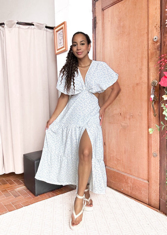 Vestido Mídi Longo com fenda do  P ao G2 Plus Size