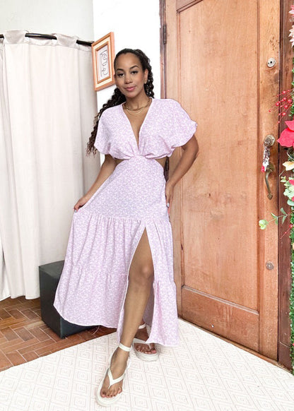 Vestido Mídi Longo com fenda do  P ao G2 Plus Size
