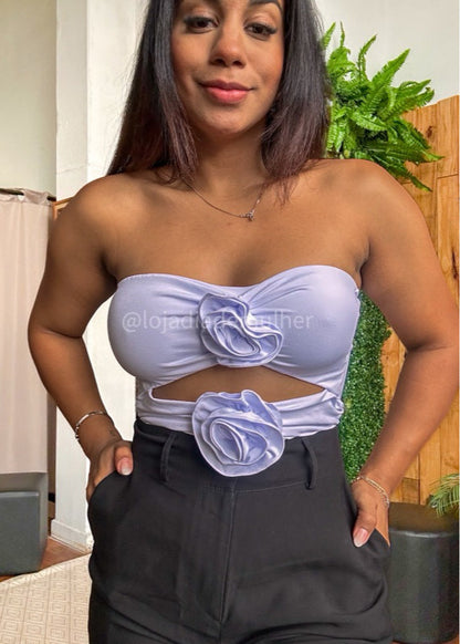 Body poliamida flor luxo tomara que caia PROMO
