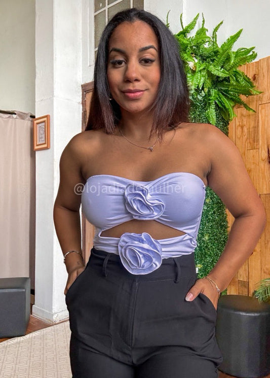Body poliamida flor luxo tomara que caia PROMO