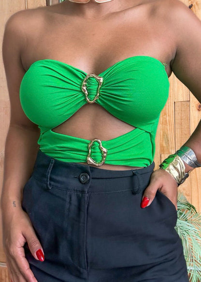 Body maio poliamida luxo detalhe dourado