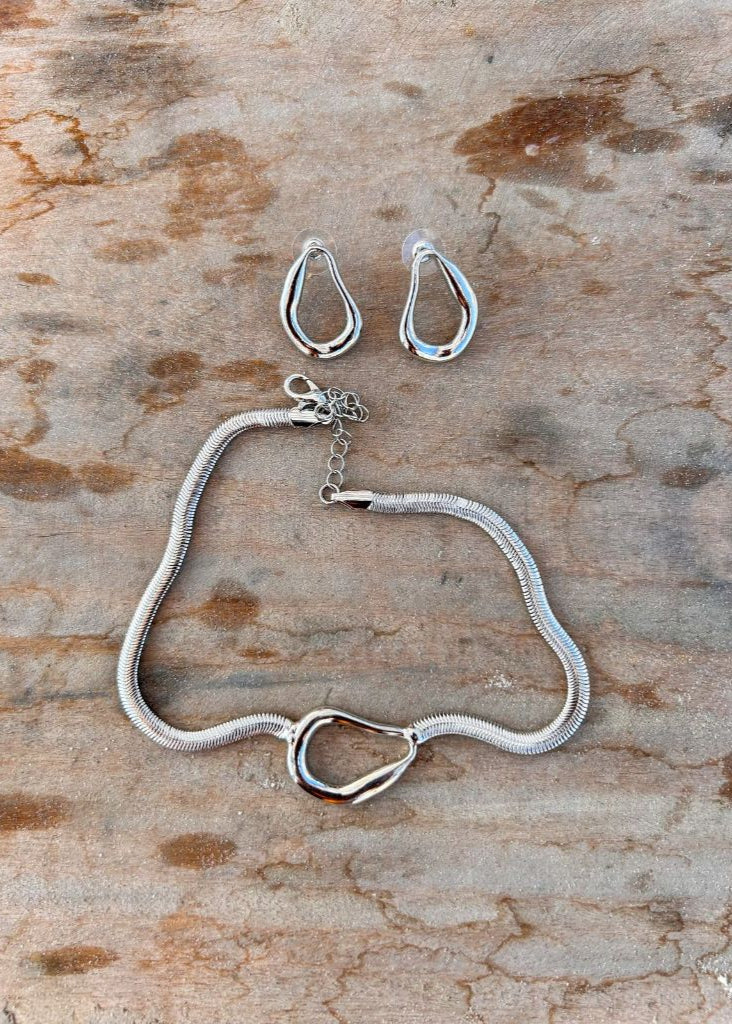 kit conjunto colar+brinco tendência