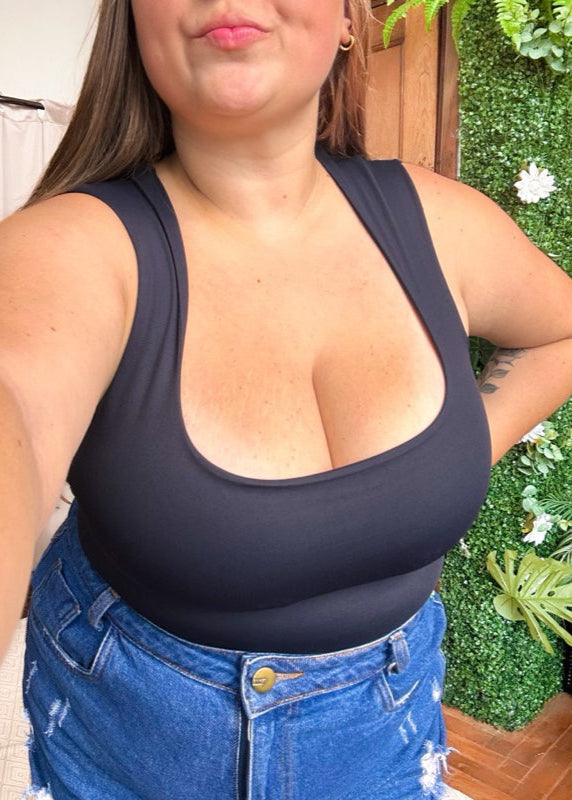 Body poliamida Plus size