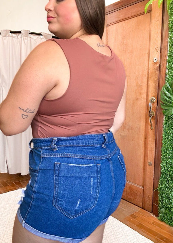 Body poliamida Plus size