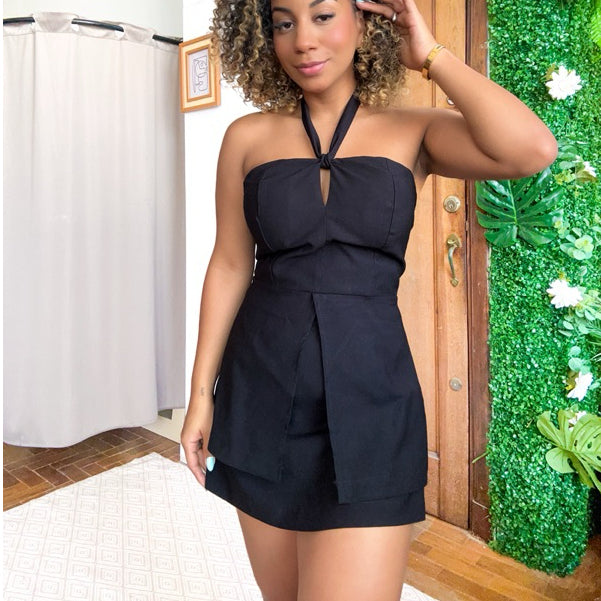 conjunto alfaiataria short saia
