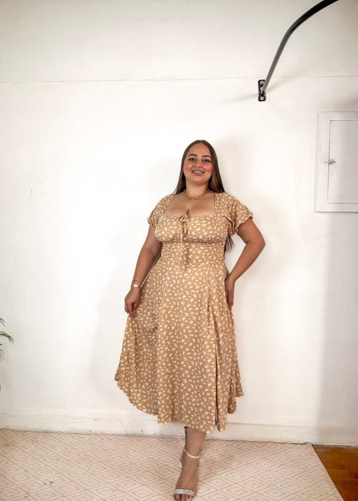 vestido corset romântica camponesa manginha