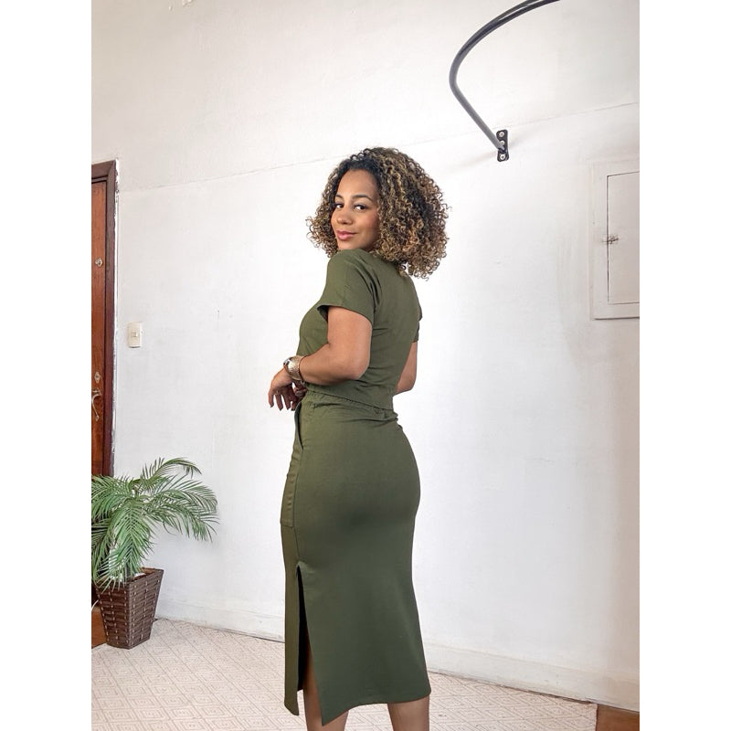 conjunto moletinho saia midi PROMO