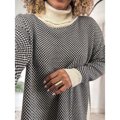 poncho tricot inverno gola alta PROMO